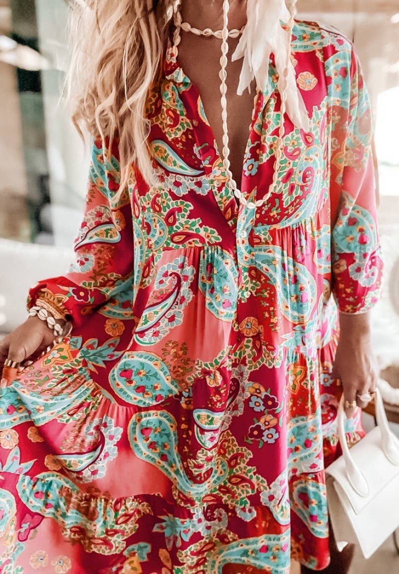 Robe courte en viscose - 24062-12