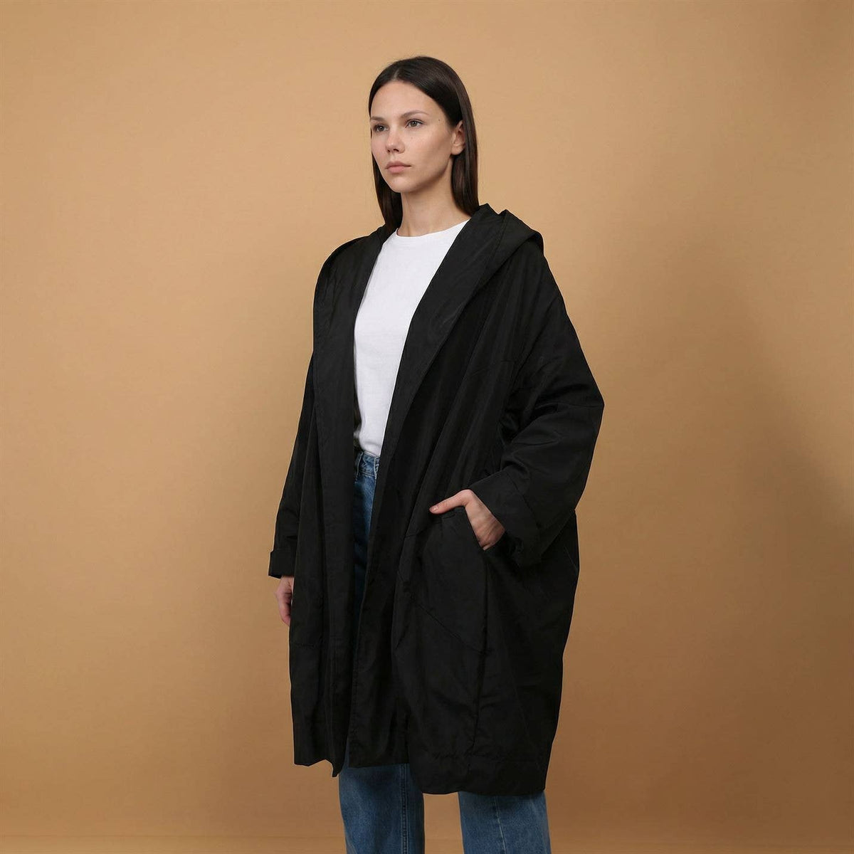 Manteau imperméable à capuche oversize – HM7296