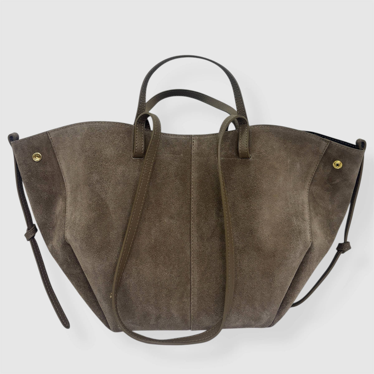 Sac en véritable cuir suédé, grande taille