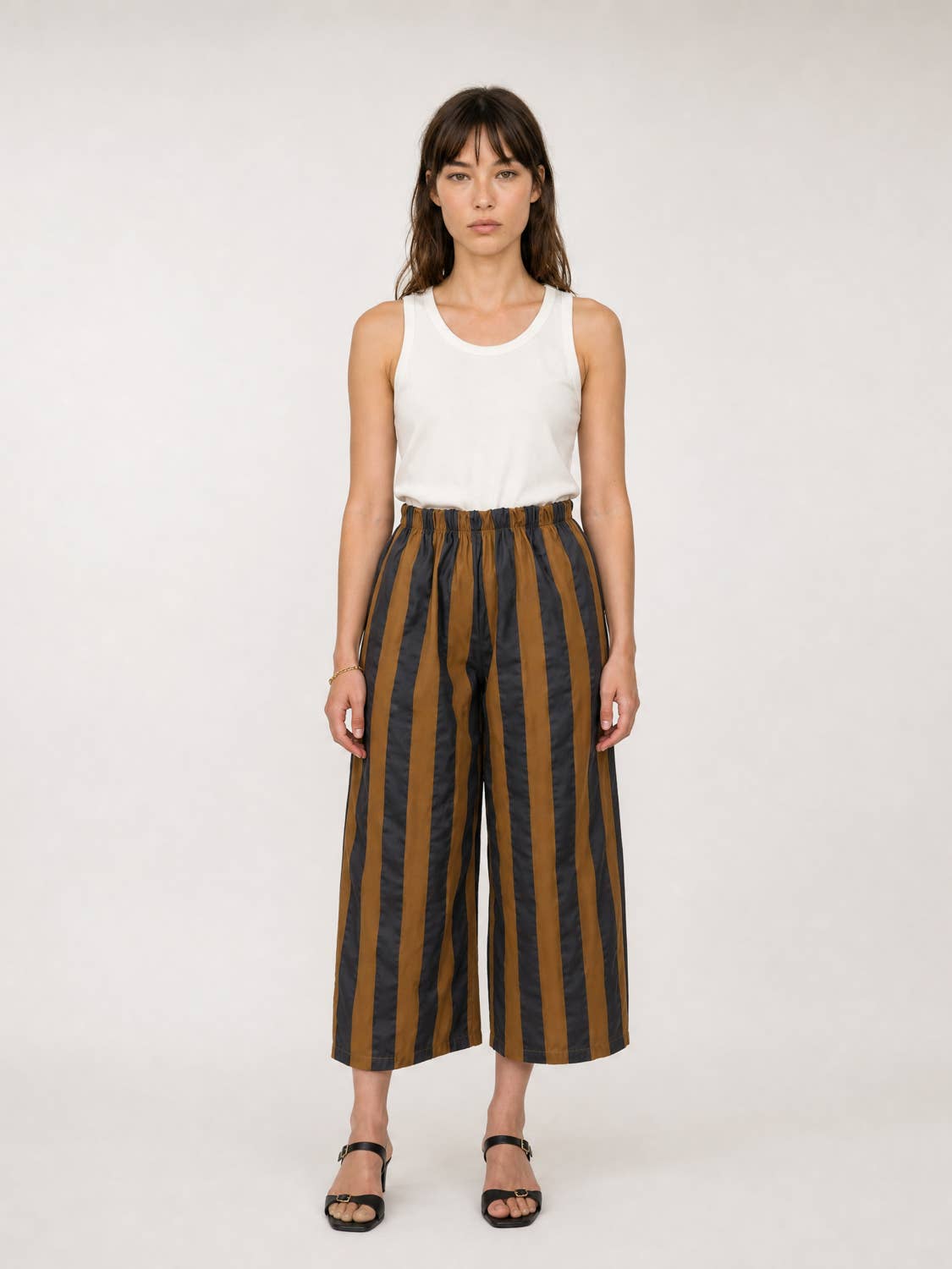 Pantalon rayé taille élastique TDM67625-5