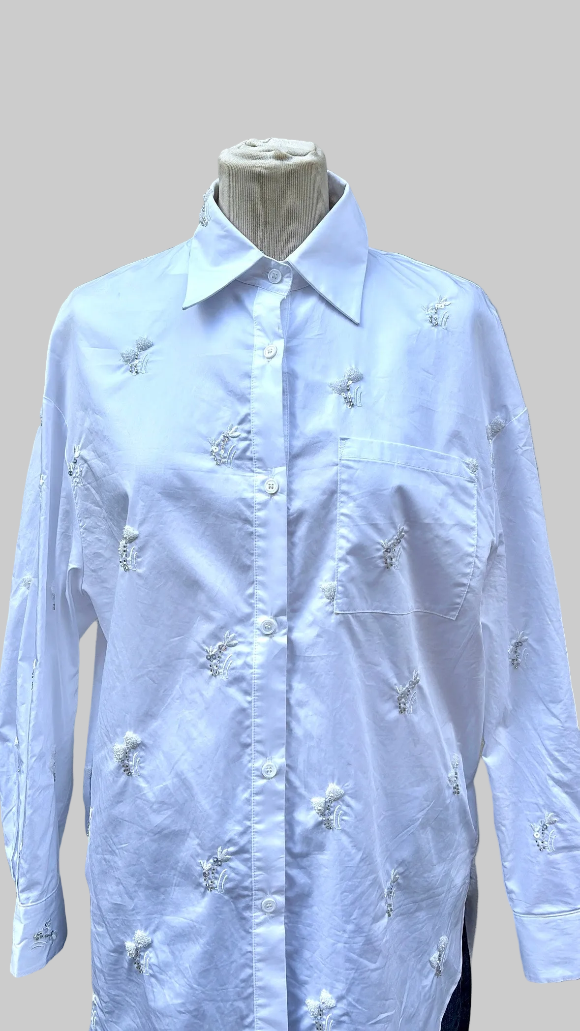 Chemise Blanche à Strass