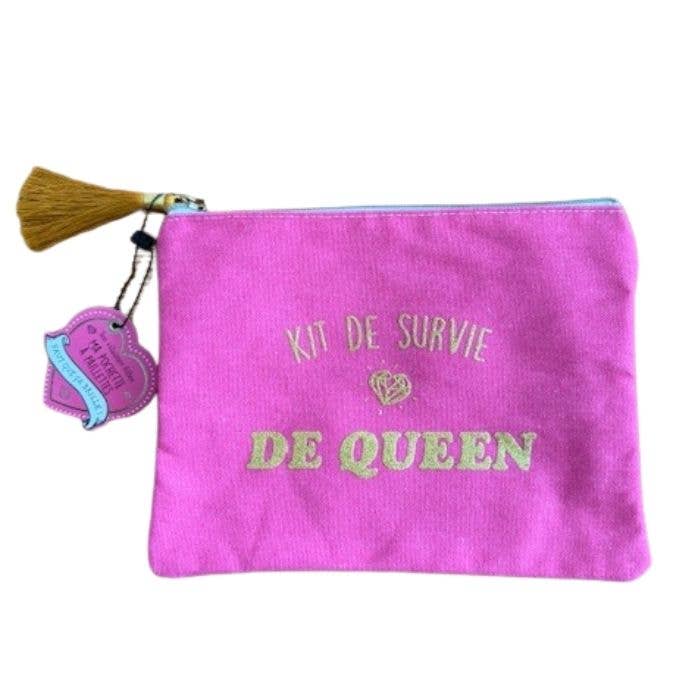 Pochette Rose fuchsia Kit de survie de queen