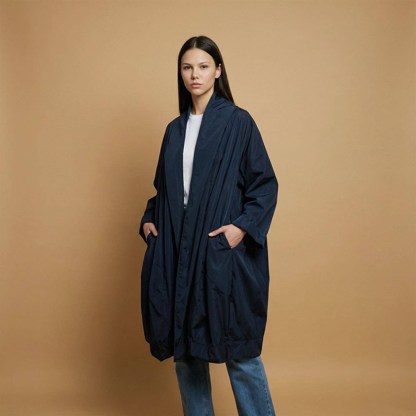 Manteau imperméable à capuche oversize – HM7296