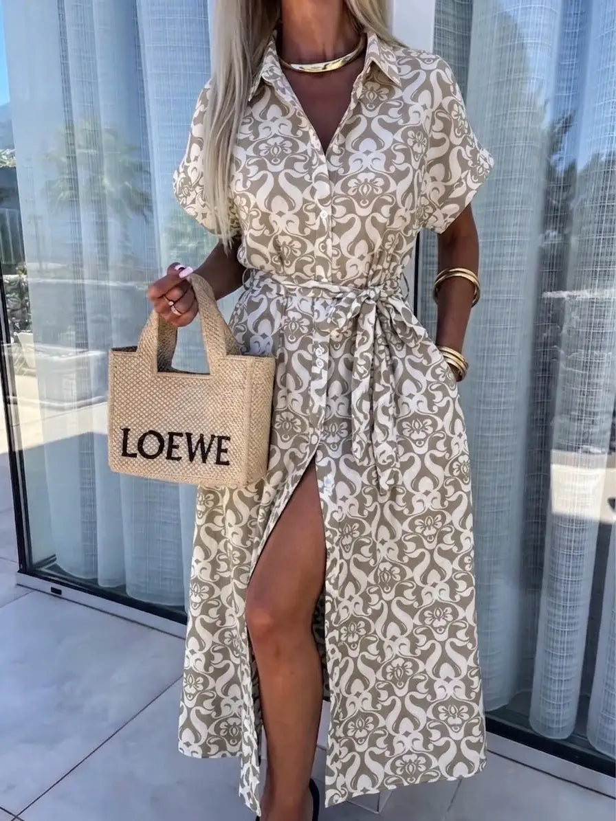 Robe chemise longue viscose - QYR702