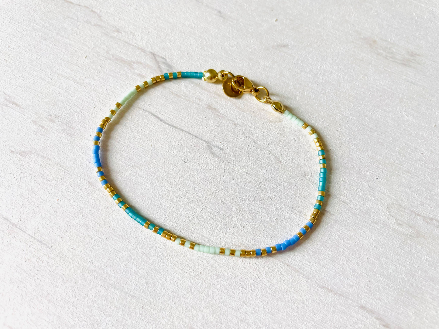 Bracelets acier inoxydable femme, bracelets perles N011