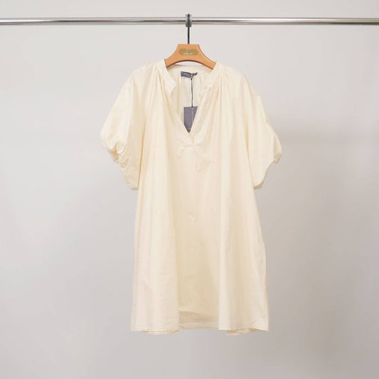 Robe ample col V manches bouffantes DB14485
