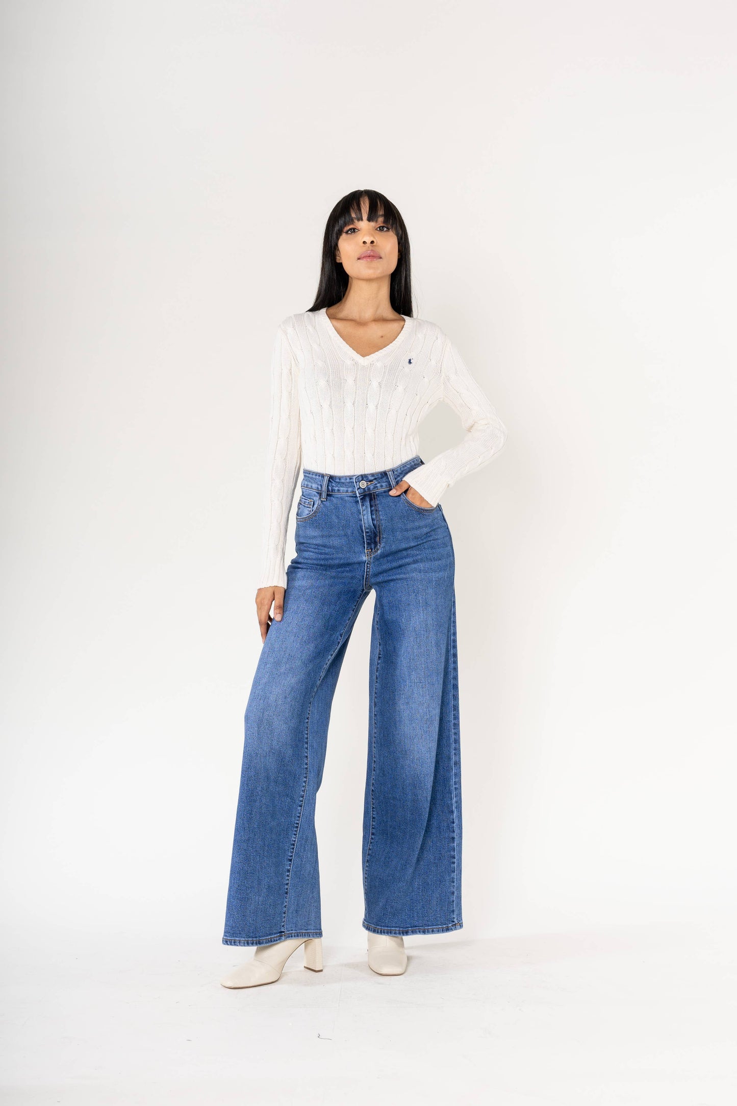 Nina Carter super WIDE LEG taille haute stretch YY300
