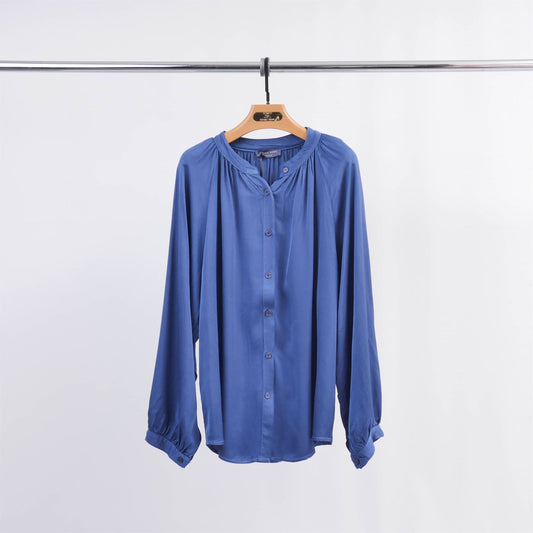 Chemisier col mao en viscose satinée KD7125VS