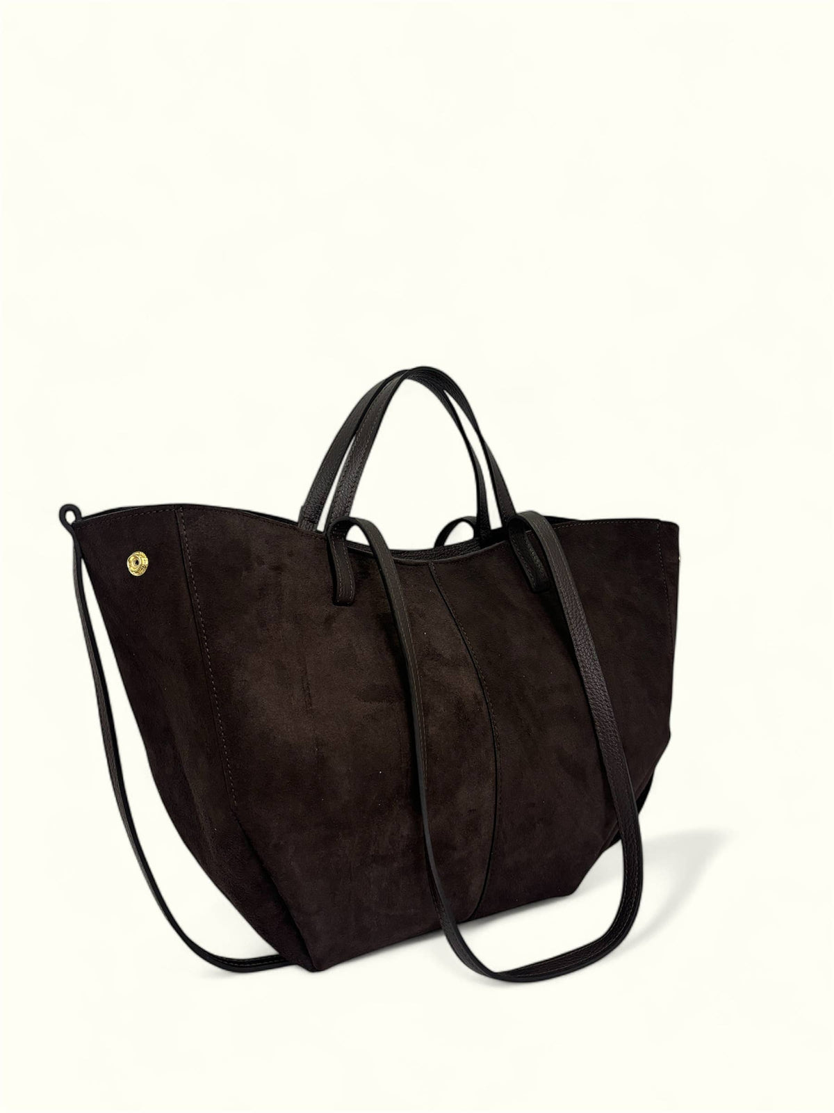 Sac en véritable cuir suédé, grande taille
