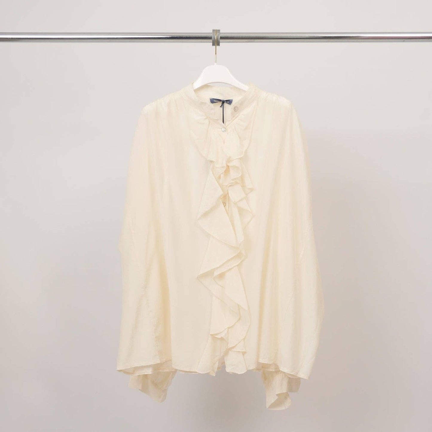 Chemise à volants col officier – DB14953: Khaki