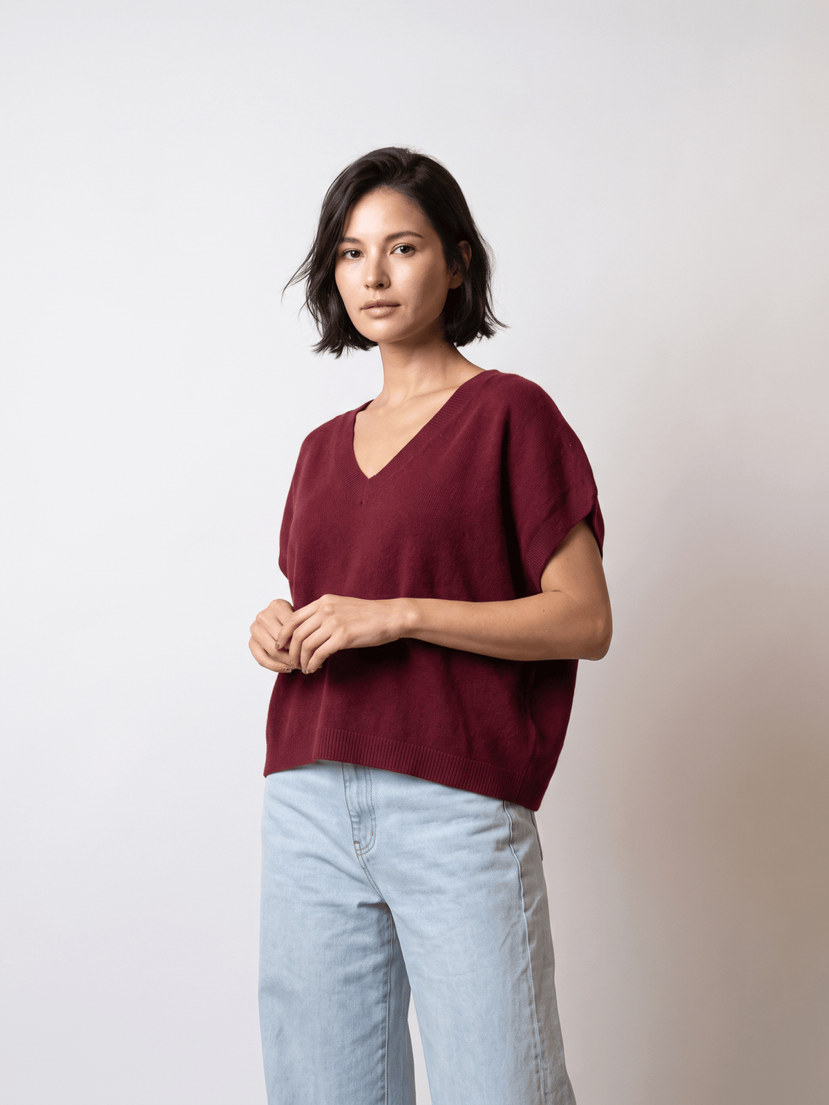 Pull ample col V HY26113