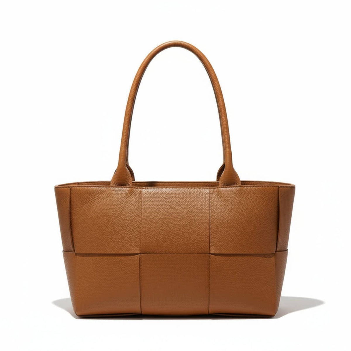 BELLA CLASSICA – Sac cabas en cuir Camel | Fabriqué en Italy