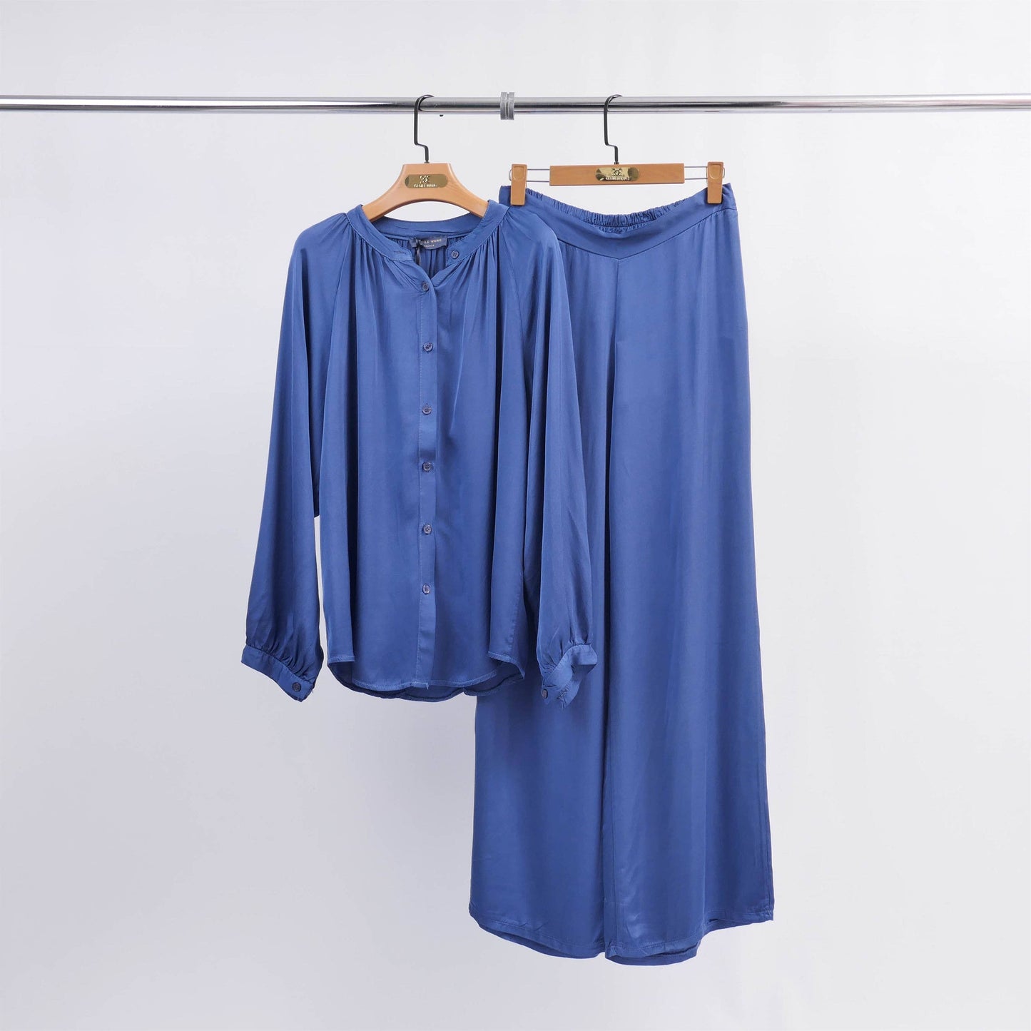 Chemisier col mao en viscose satinée KD7125VS