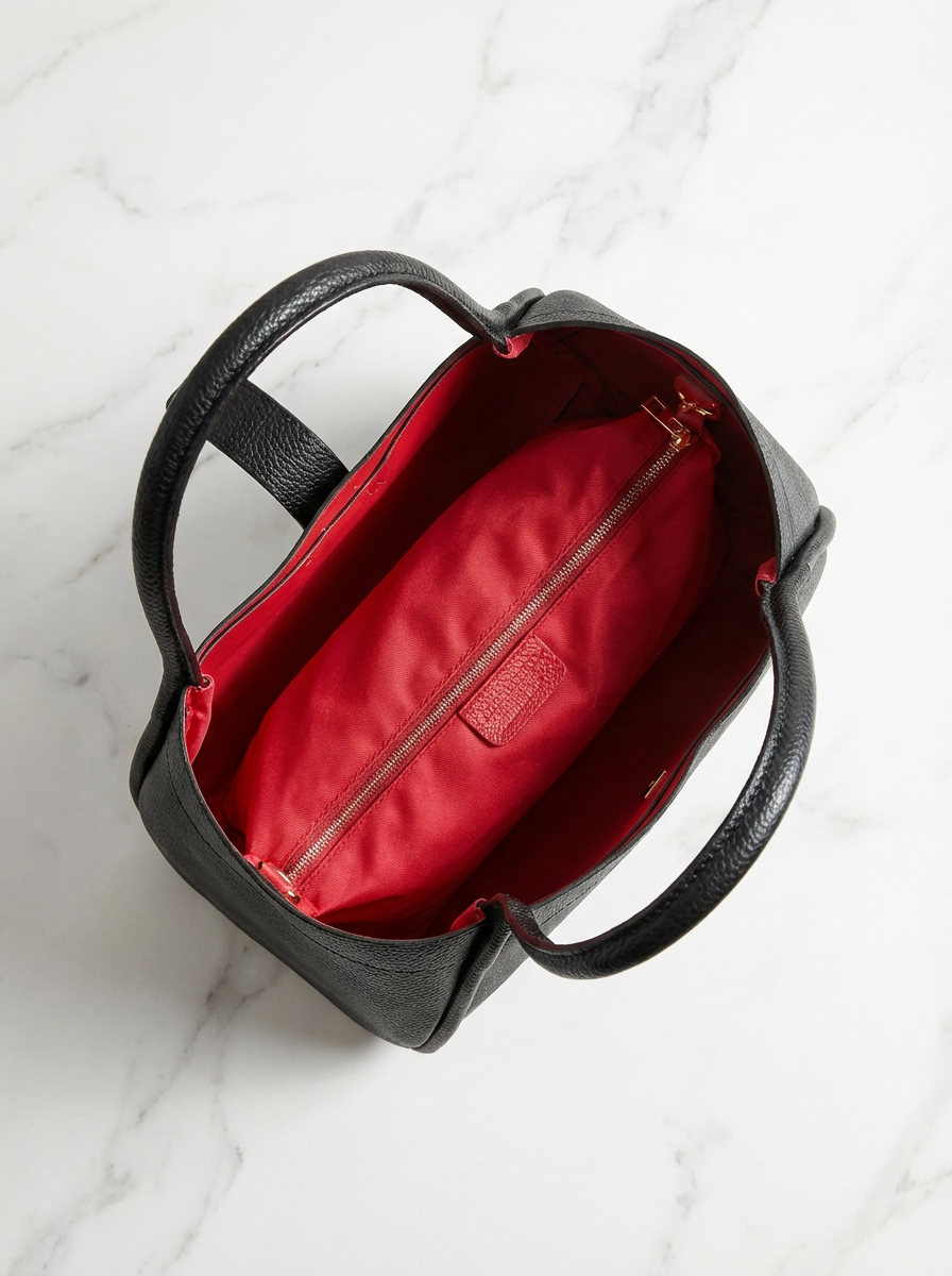 Sac en Cuir Véritable Fabriqué en Italie Élégant 45x25x20cm