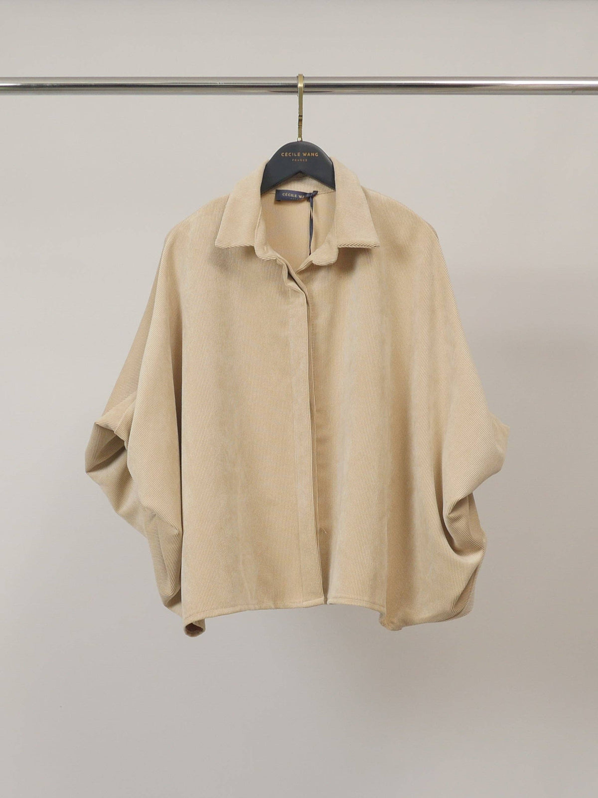 Chemise velours à manches bouffantes – THS38726VE5