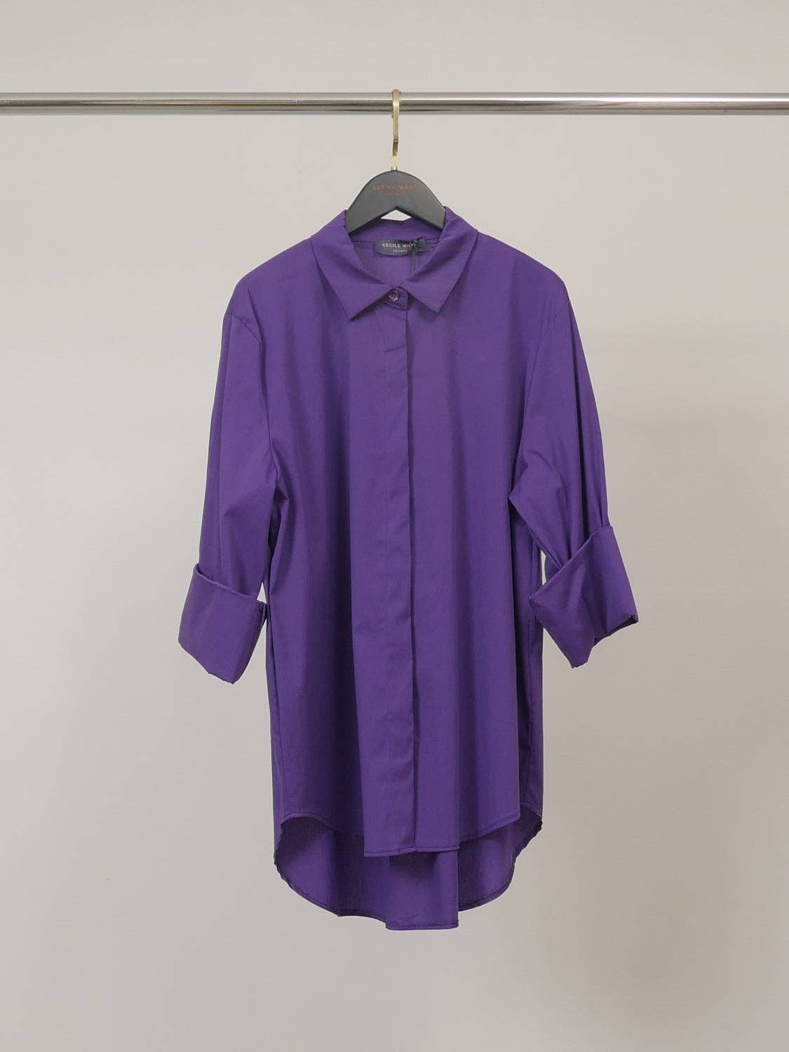 Chemise à patte invisible coupe droite – 12550320