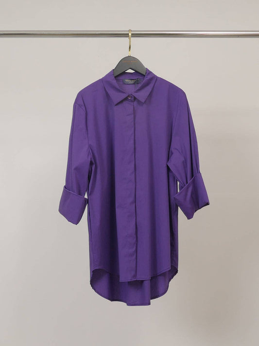 Chemise à patte invisible coupe droite – 12550320