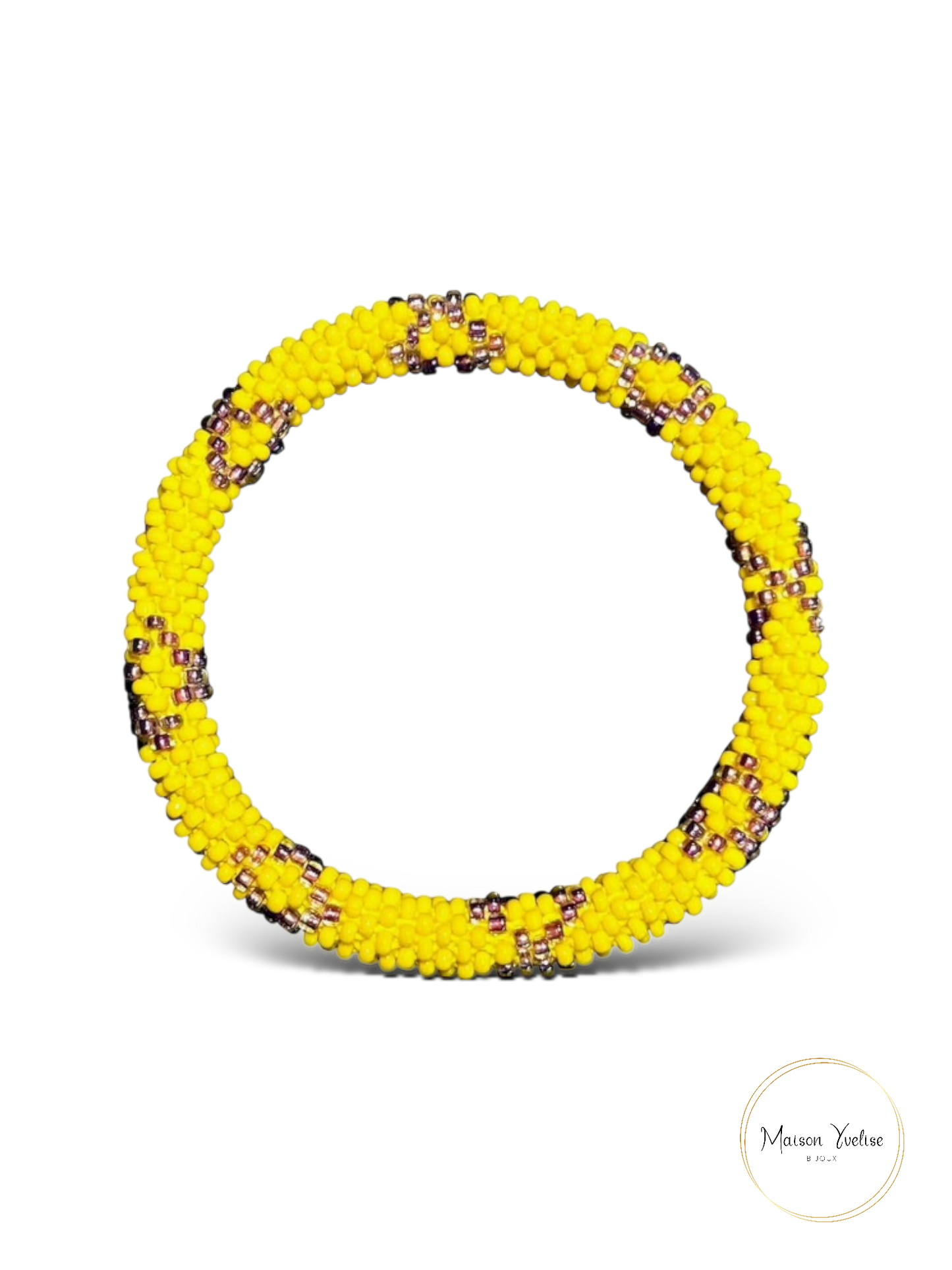 Bracelet Népalais Jaune Rose