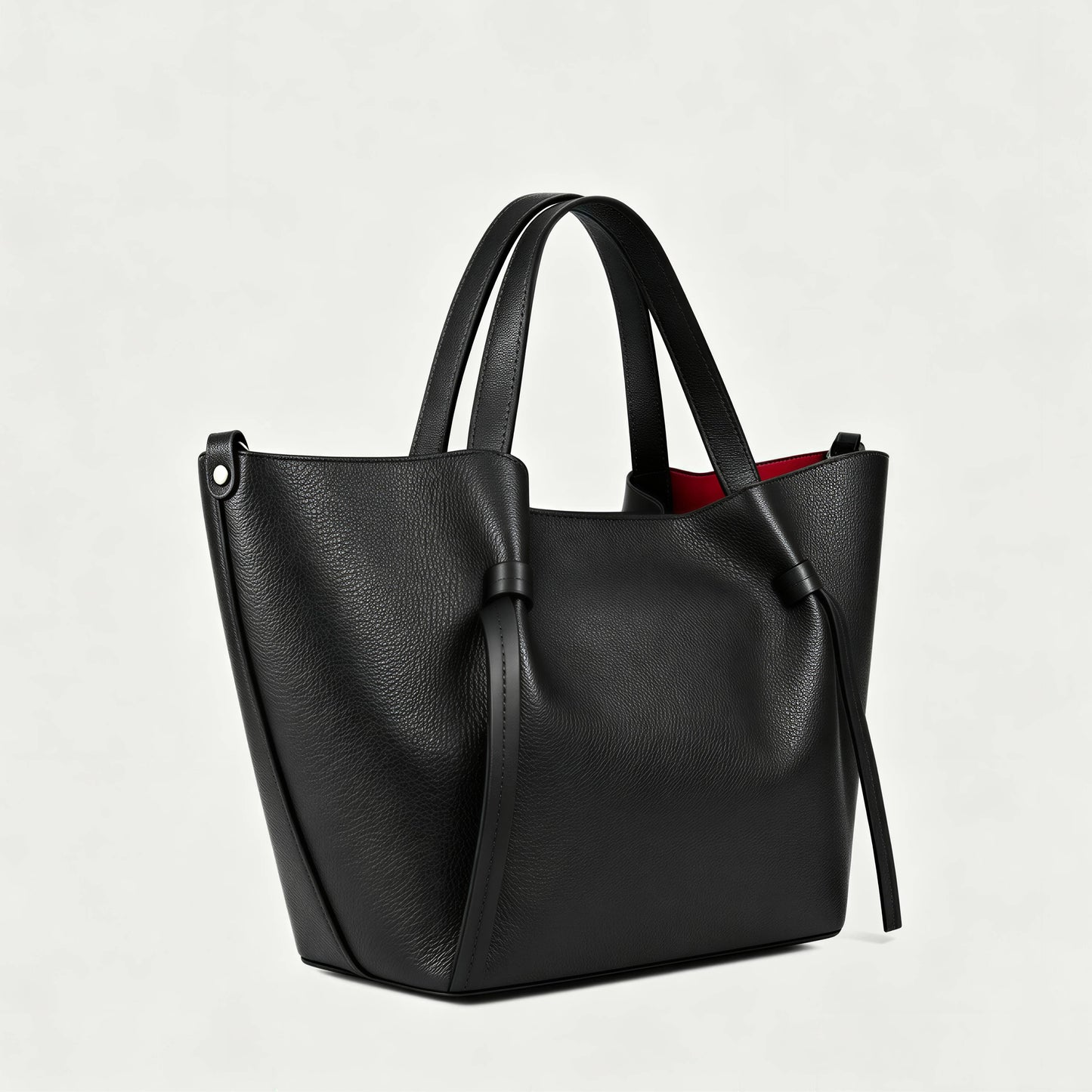 Sac à main et porté épaule en cuir grainé avec pochette intérieure