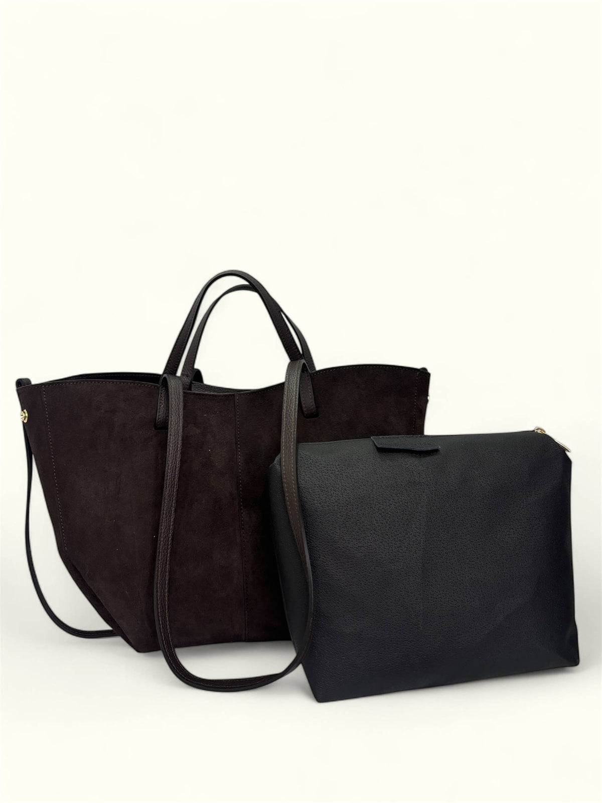 Sac en véritable cuir suédé, grande taille