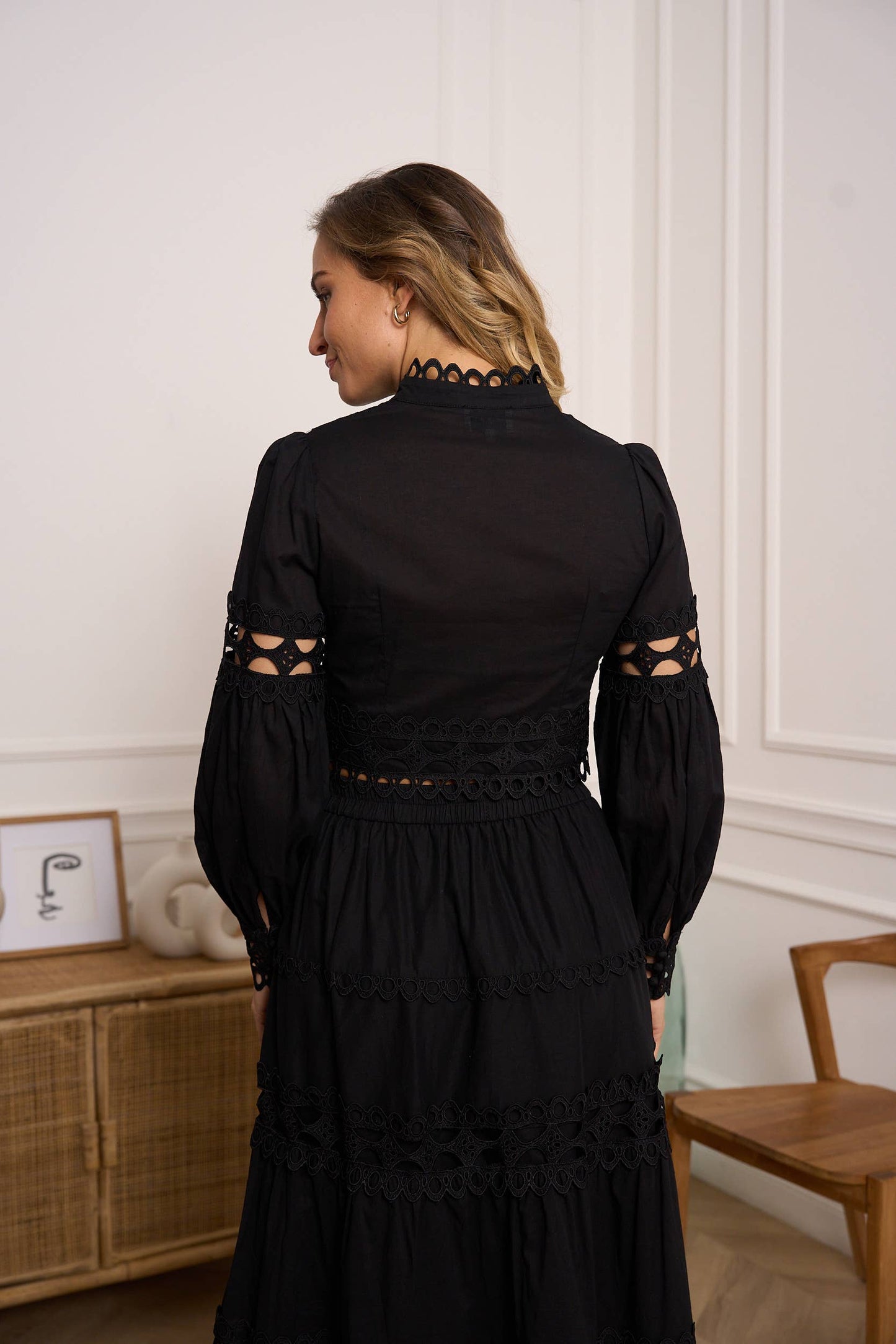 Chemise crop Ellie en coton ajouré - 81013