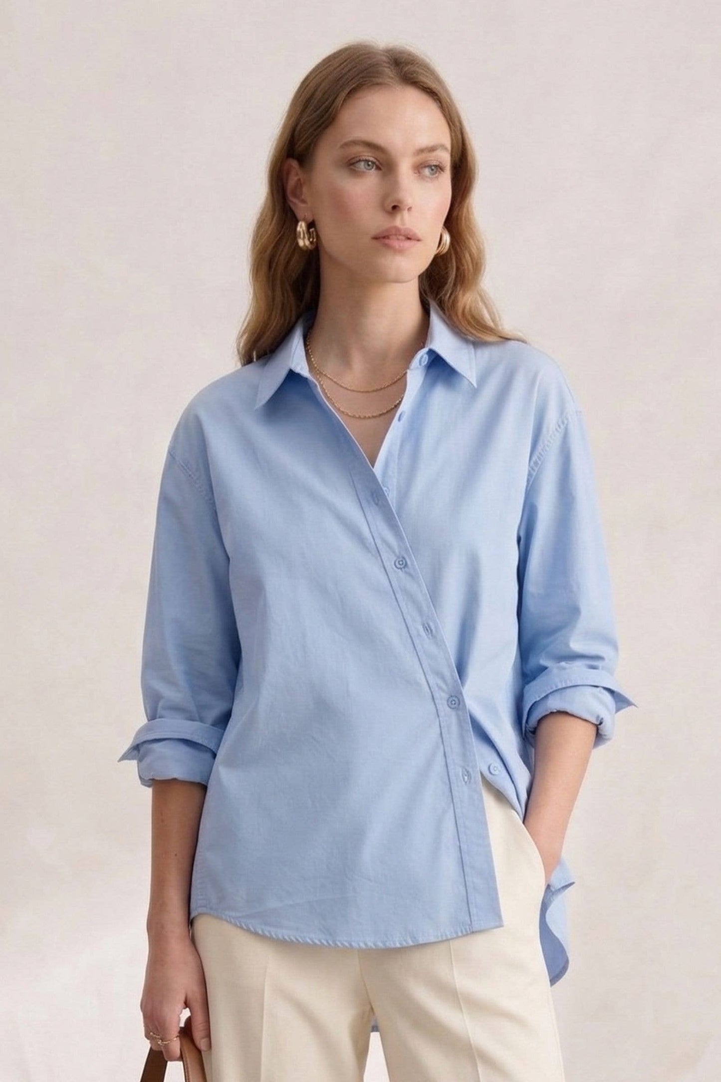 Chemise 100% coton oversize 2 en 1