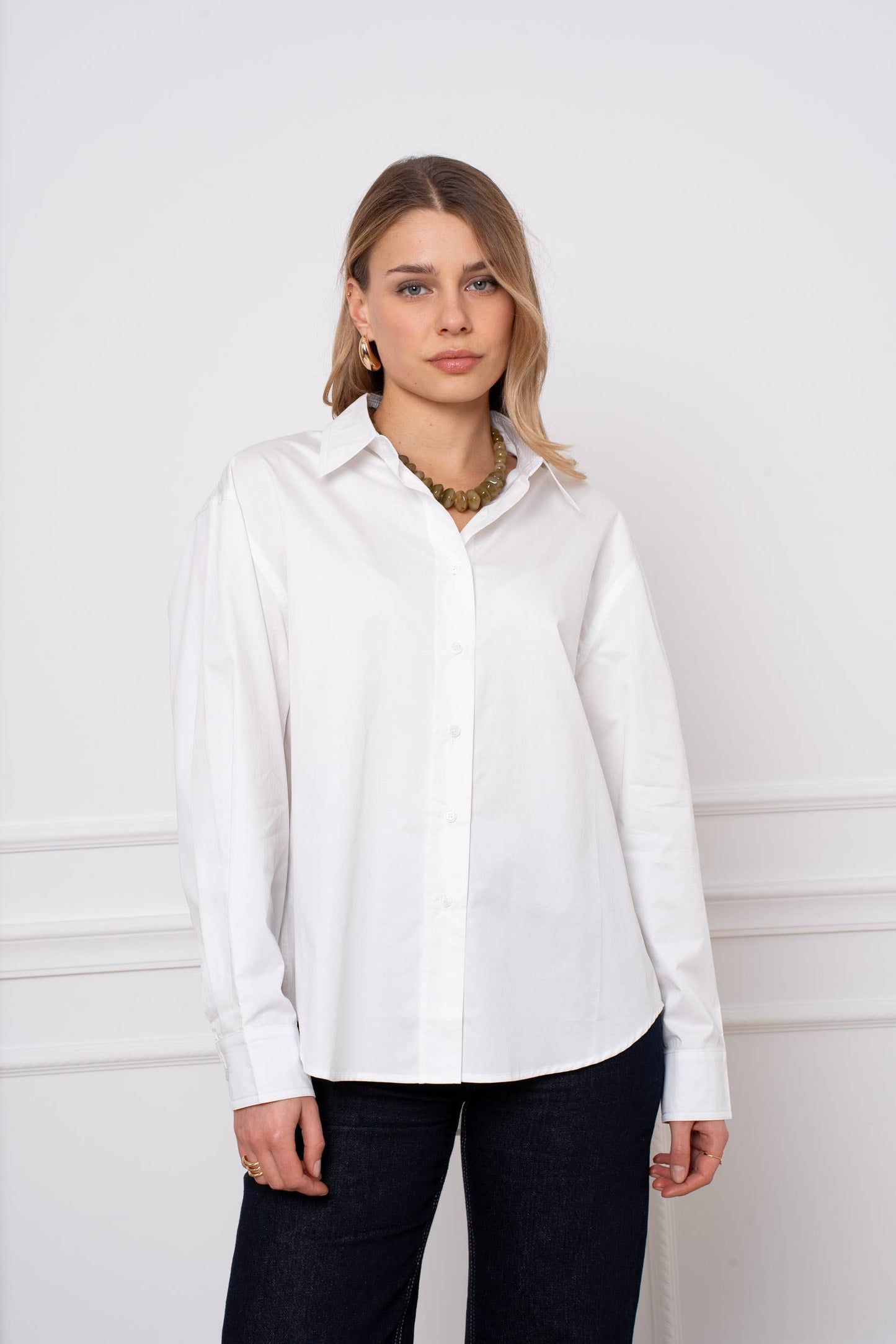 Chemise 100% coton oversize 2 en 1
