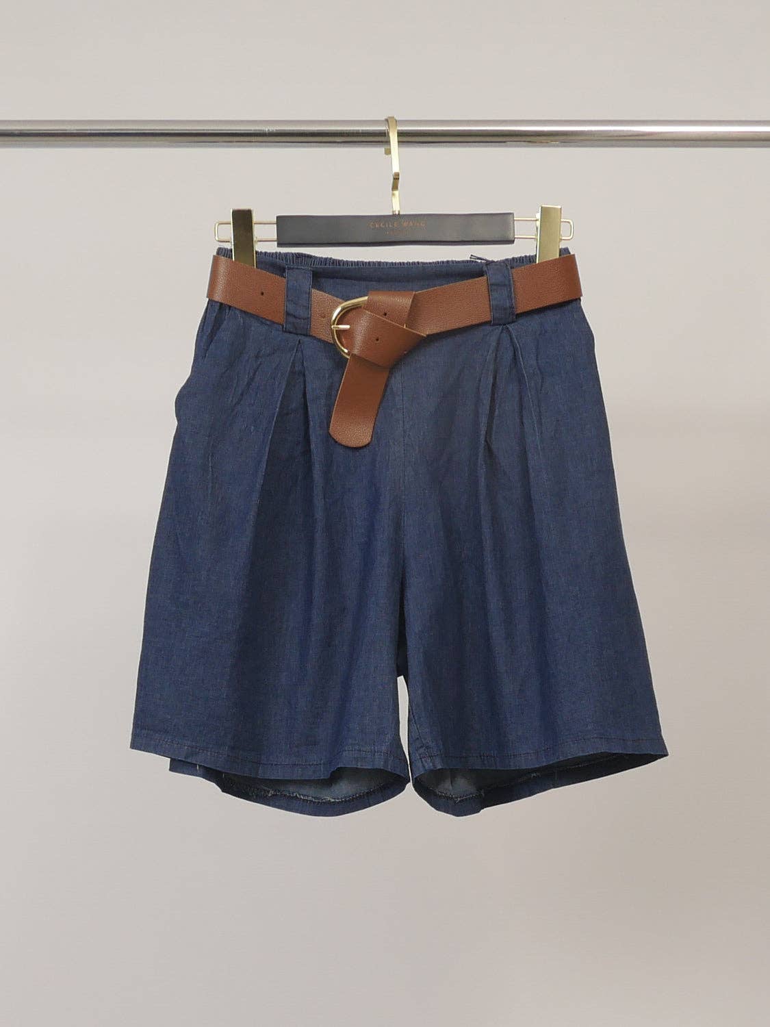 Short large en coton ceinturé TDM55525-4