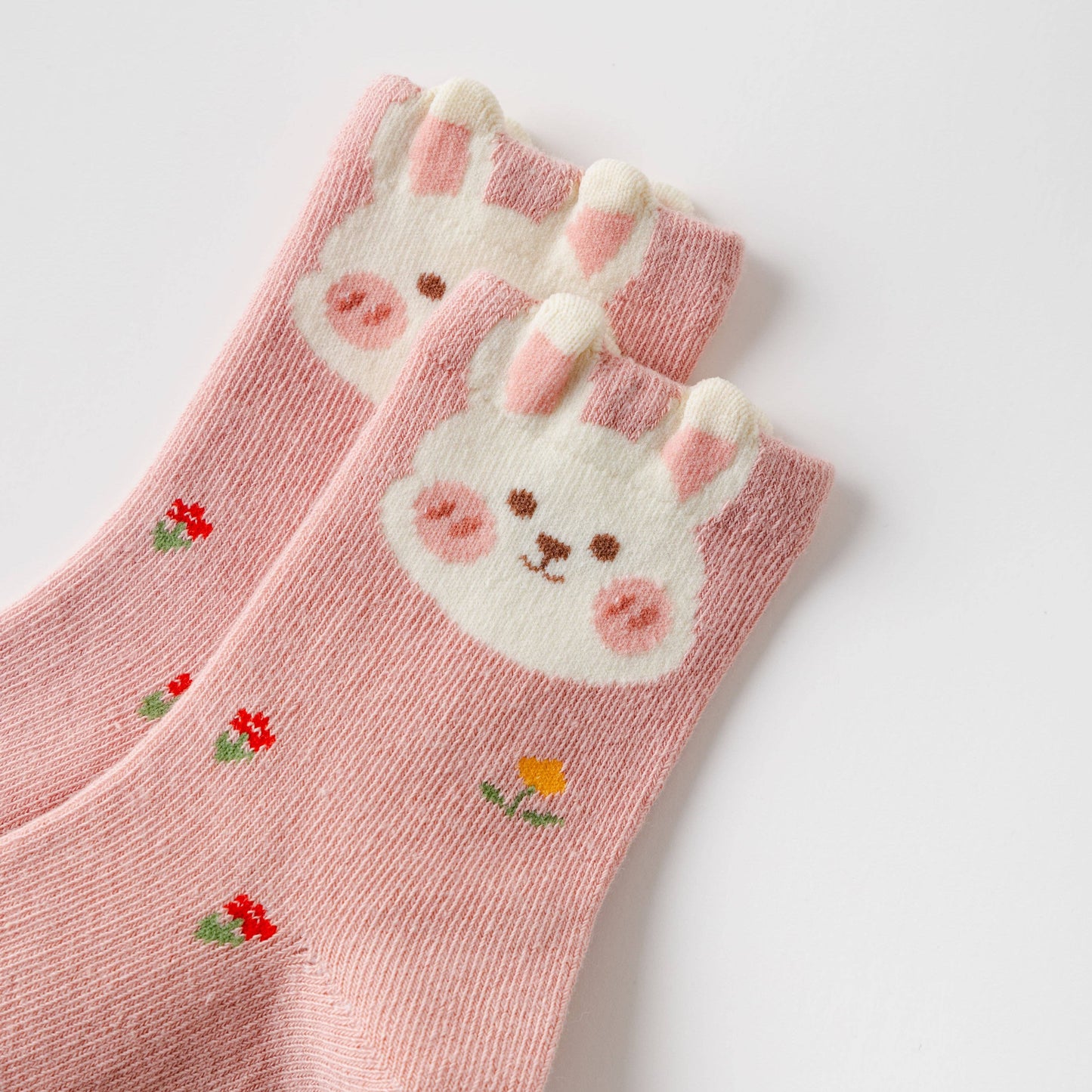Lot de 5 Chaussettes Lapin Rose I Bébé et Enfant