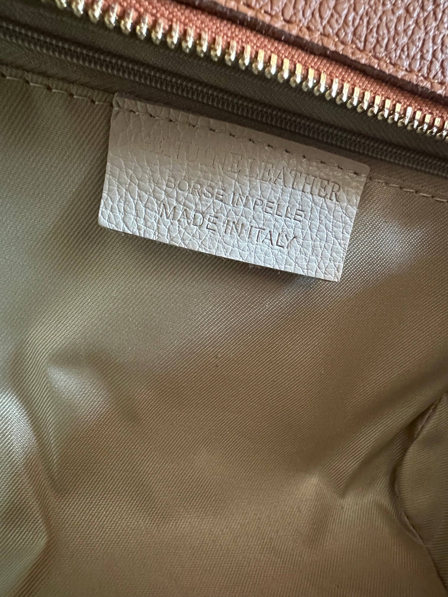 ANGELINA - Sac en cuir véritable: Cognac (cuir)