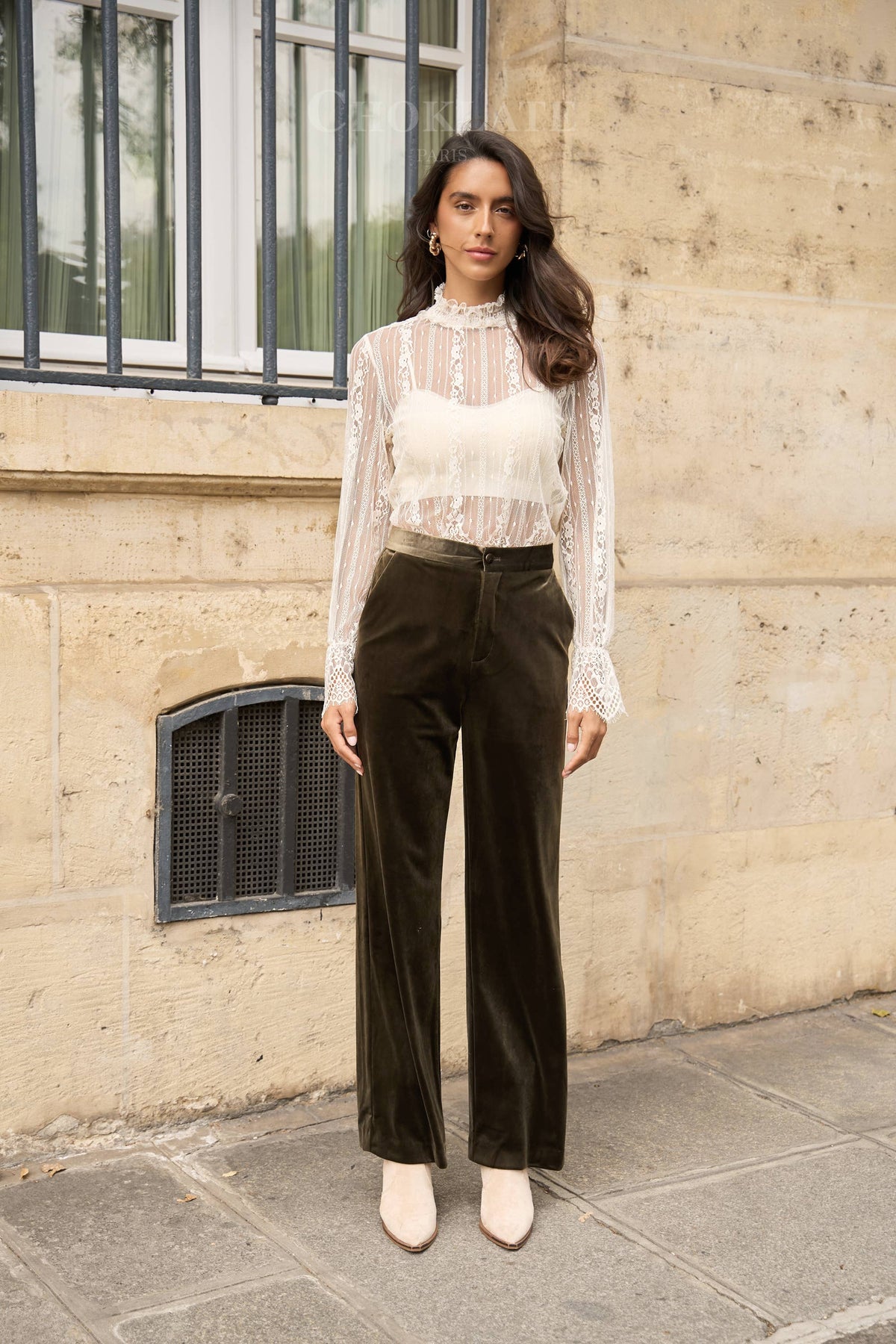 Ensemble velours blazer & pantalon Ganny - V26115 & P2228