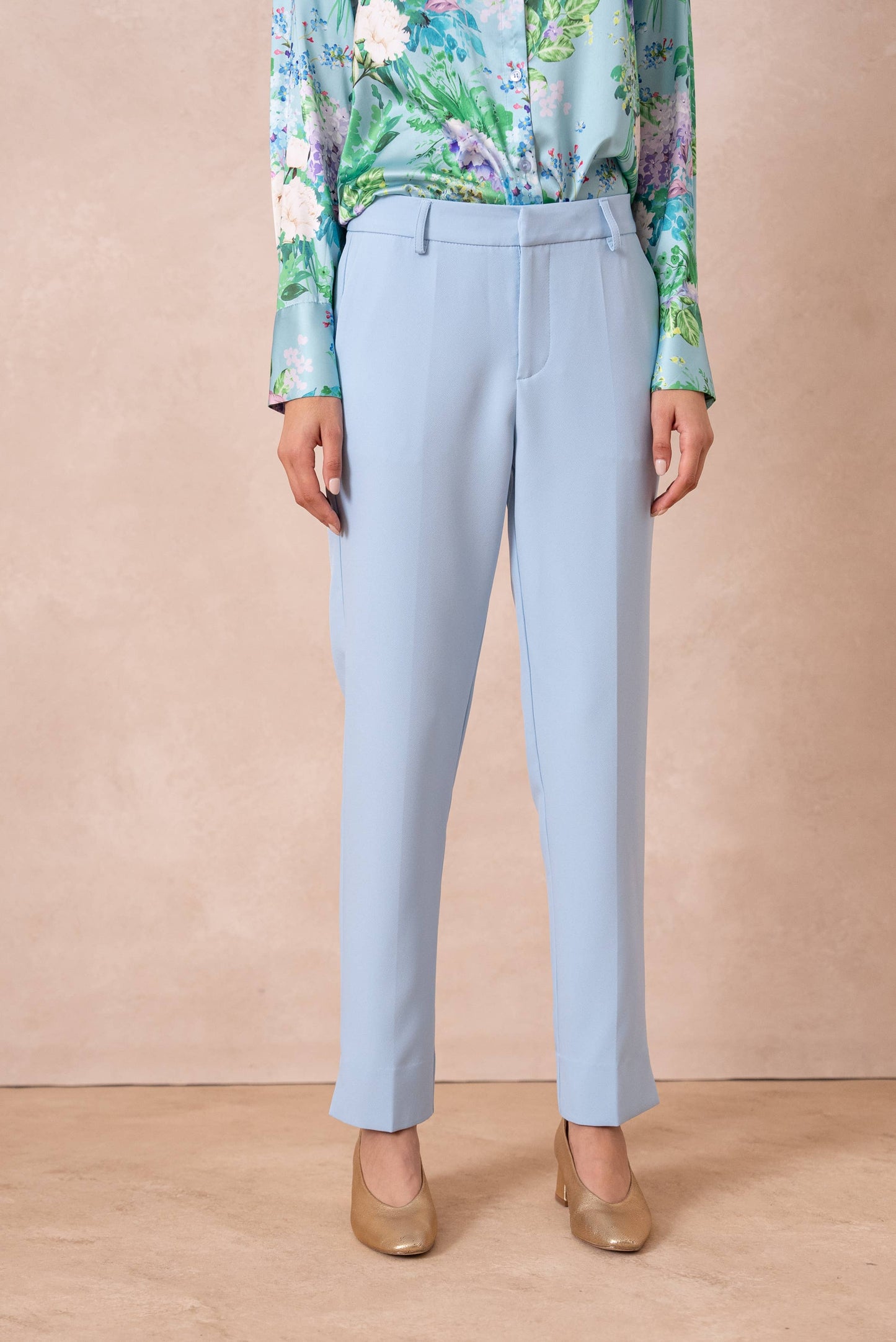 [Signature] Pantalon taille haute coupe cigarette : Noir