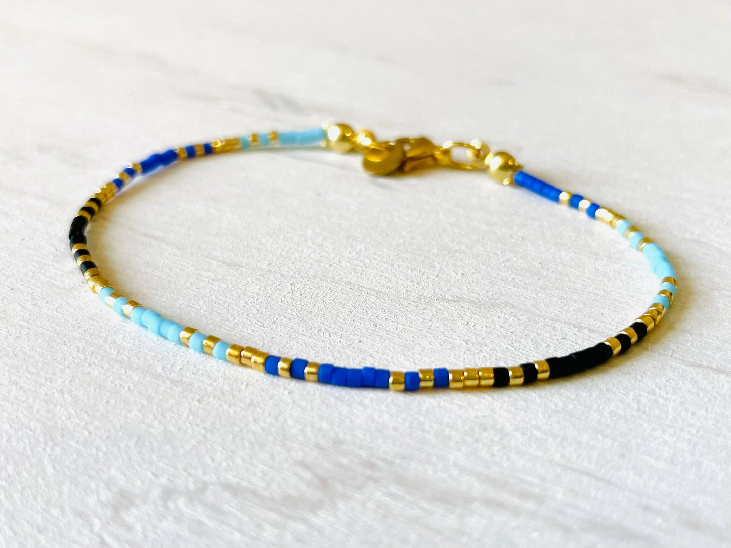 Bracelets acier inoxydable femme, bracelets perles N017