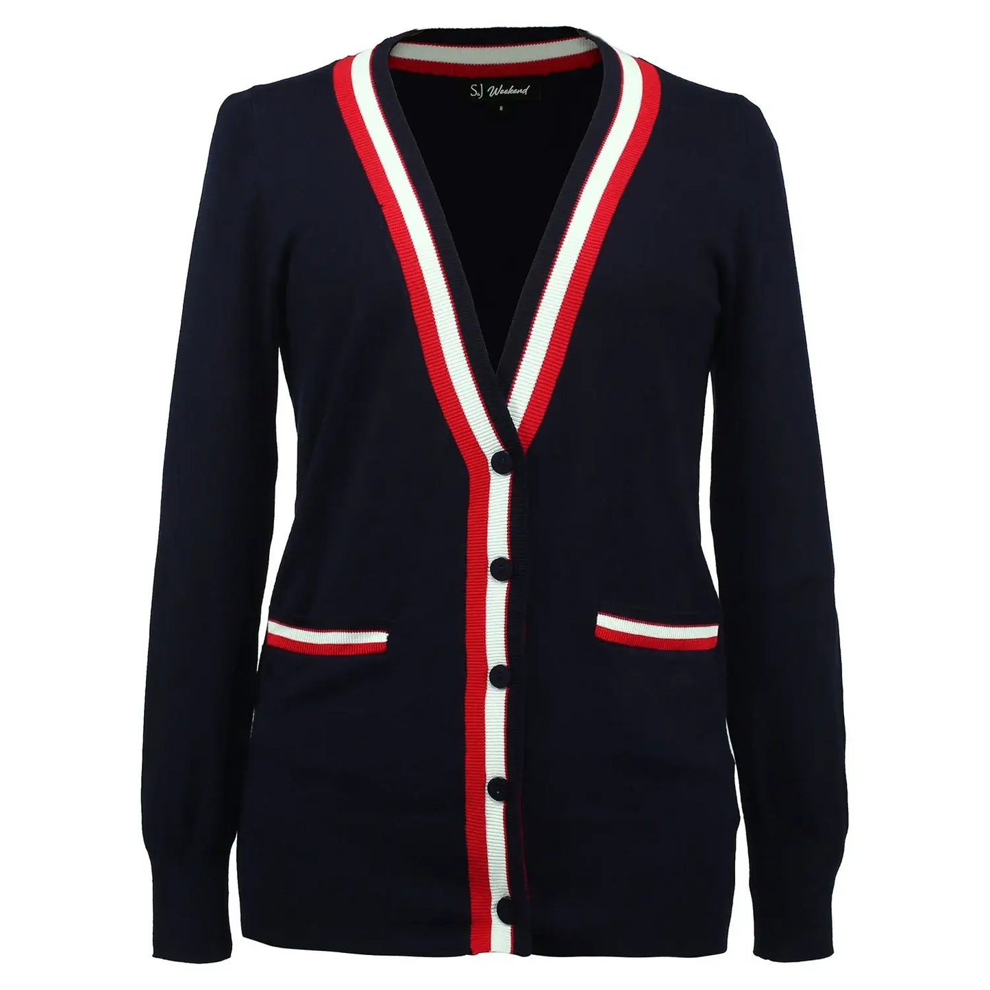 Cardigan à bords contrastés