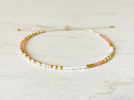 Bracelet Perle Miyuki Réglable en nylon, rocaille 109