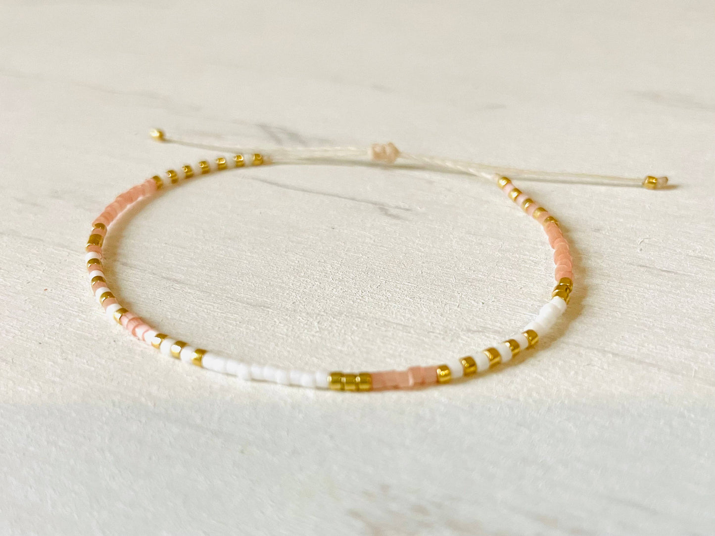 Bracelet Perle Miyuki Réglable en nylon, rocaille 109