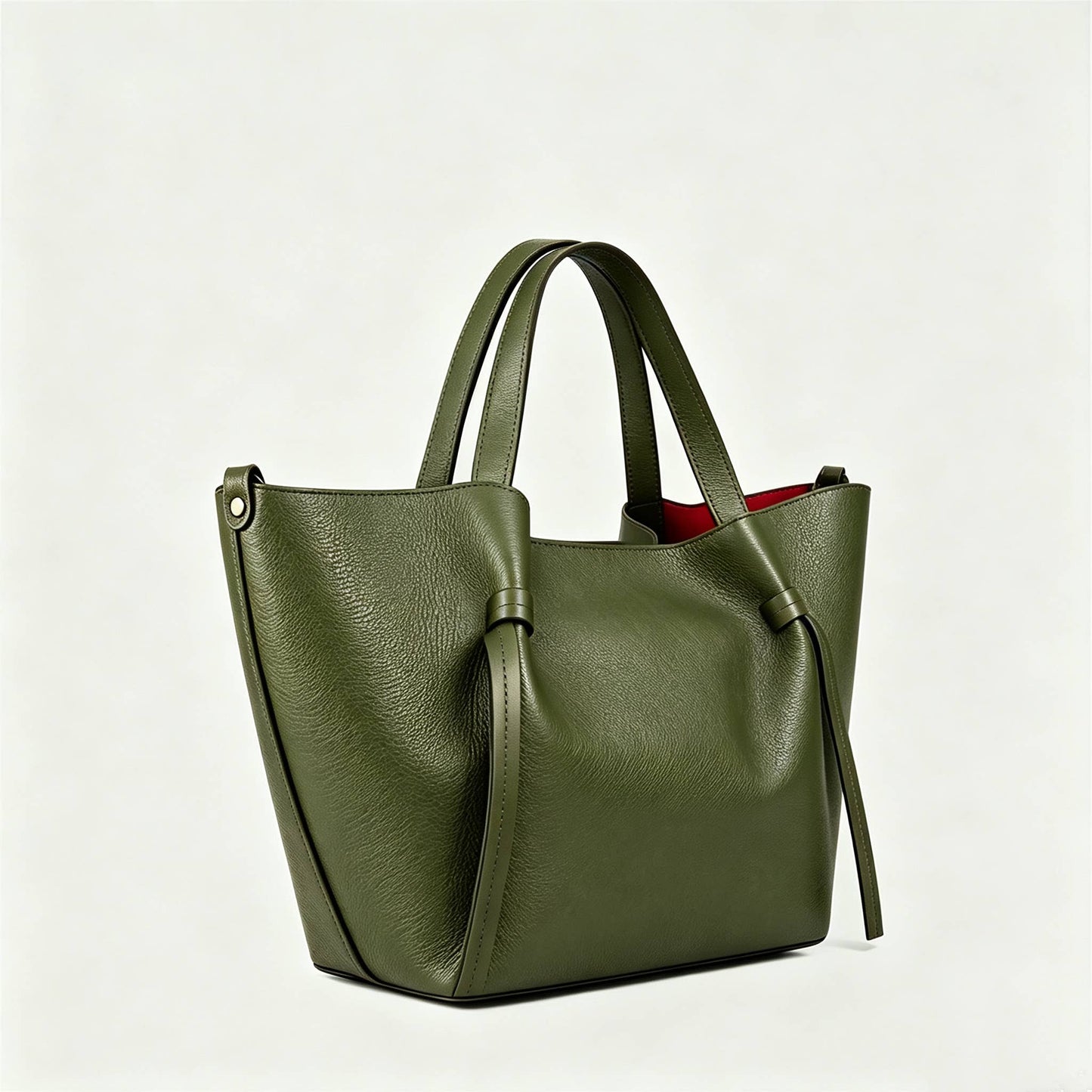 Sac à main et porté épaule en cuir grainé avec pochette intérieure