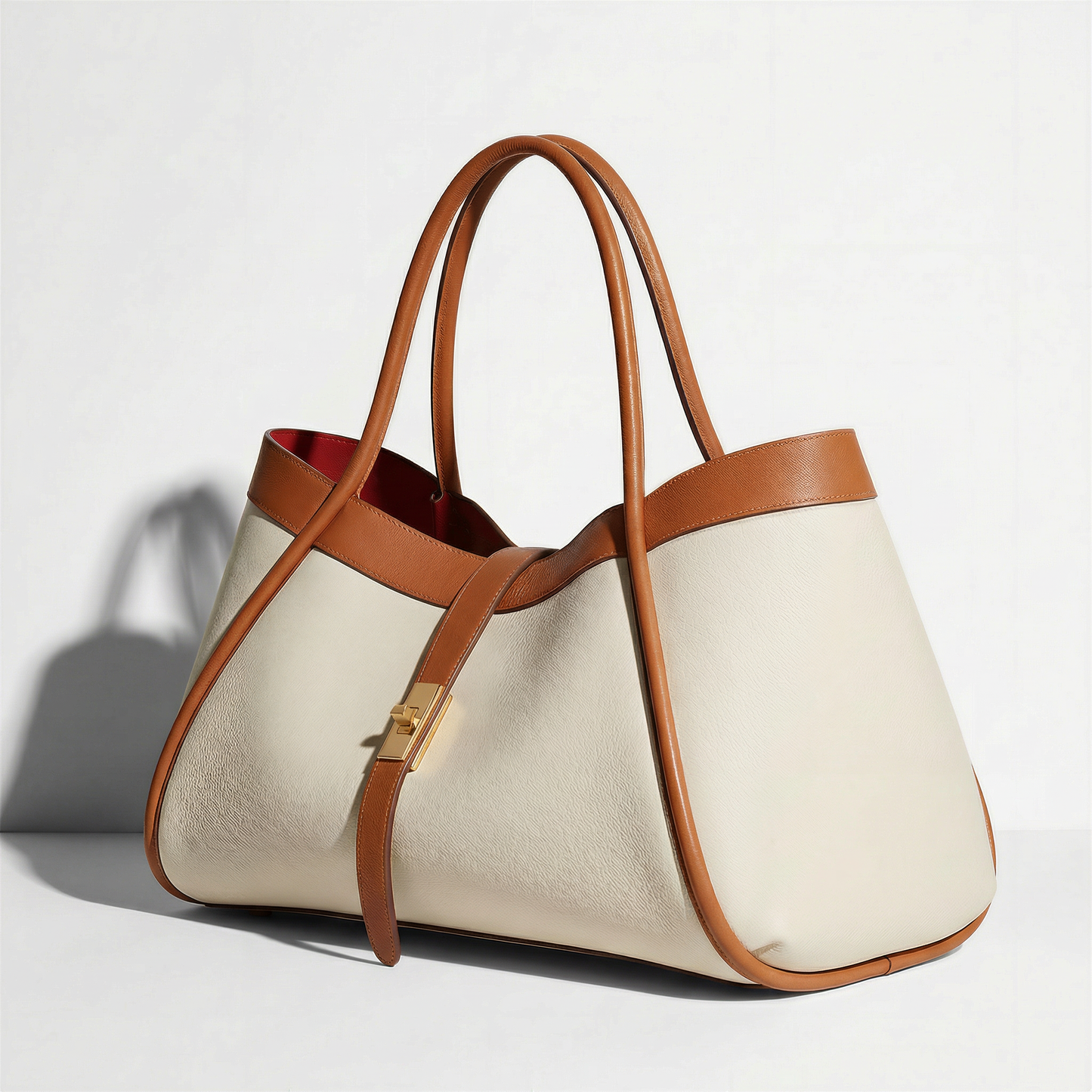 Sac en Cuir Véritable Fabriqué en Italie Élégant 45x25x20cm