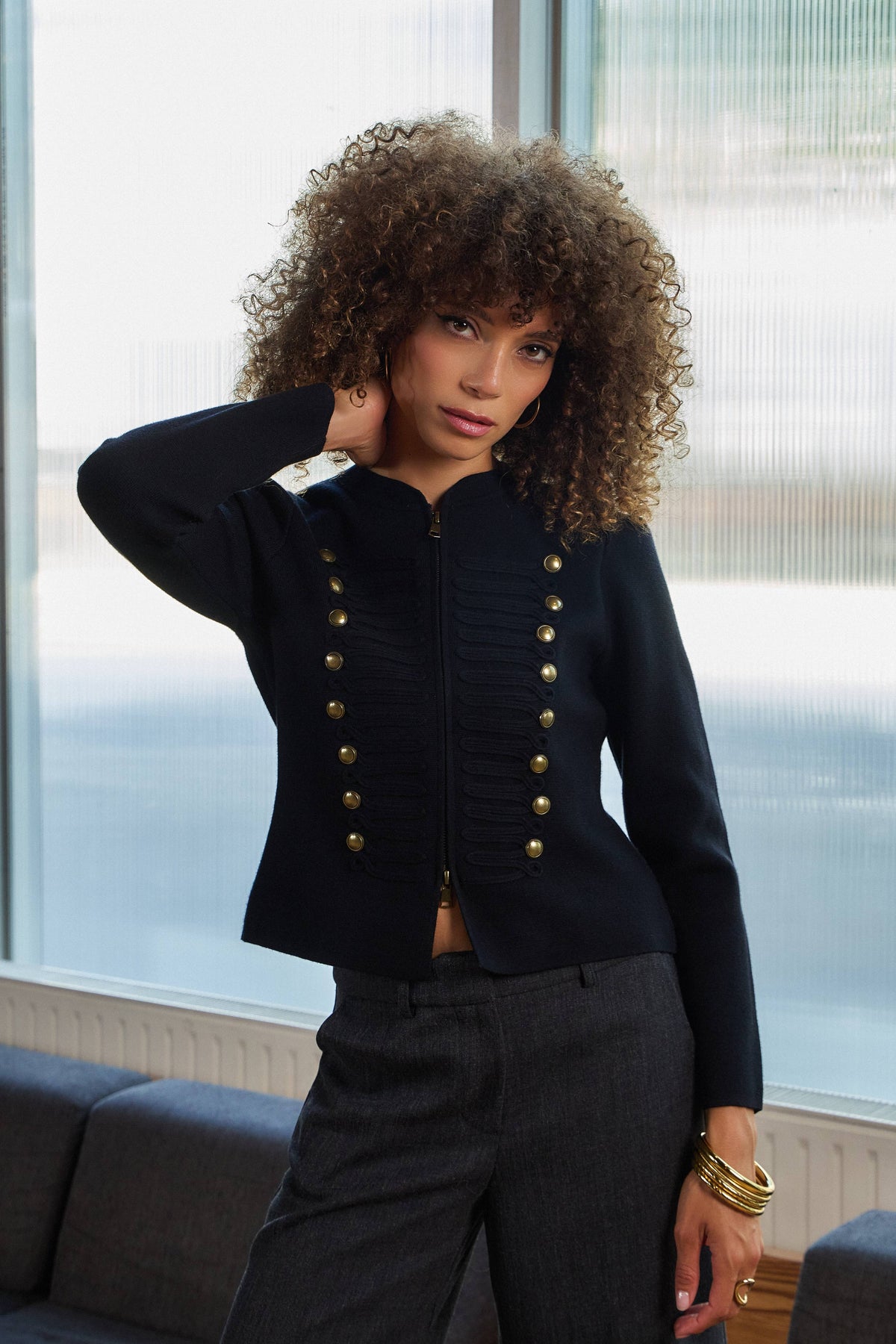 Veste officier en maille V205A