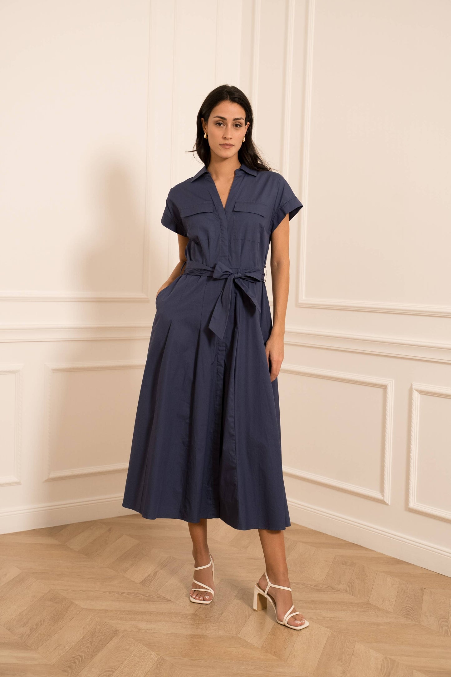 Robe chemisier en coton - CK08551-1