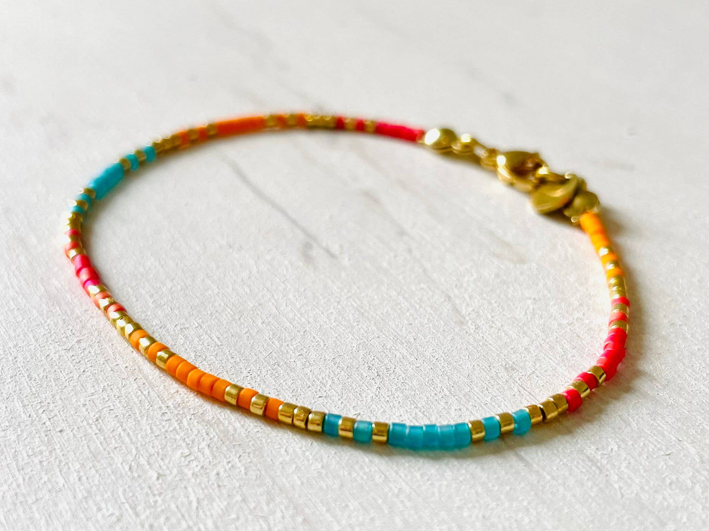 Bracelets acier inoxydable femme, bracelets perles N012