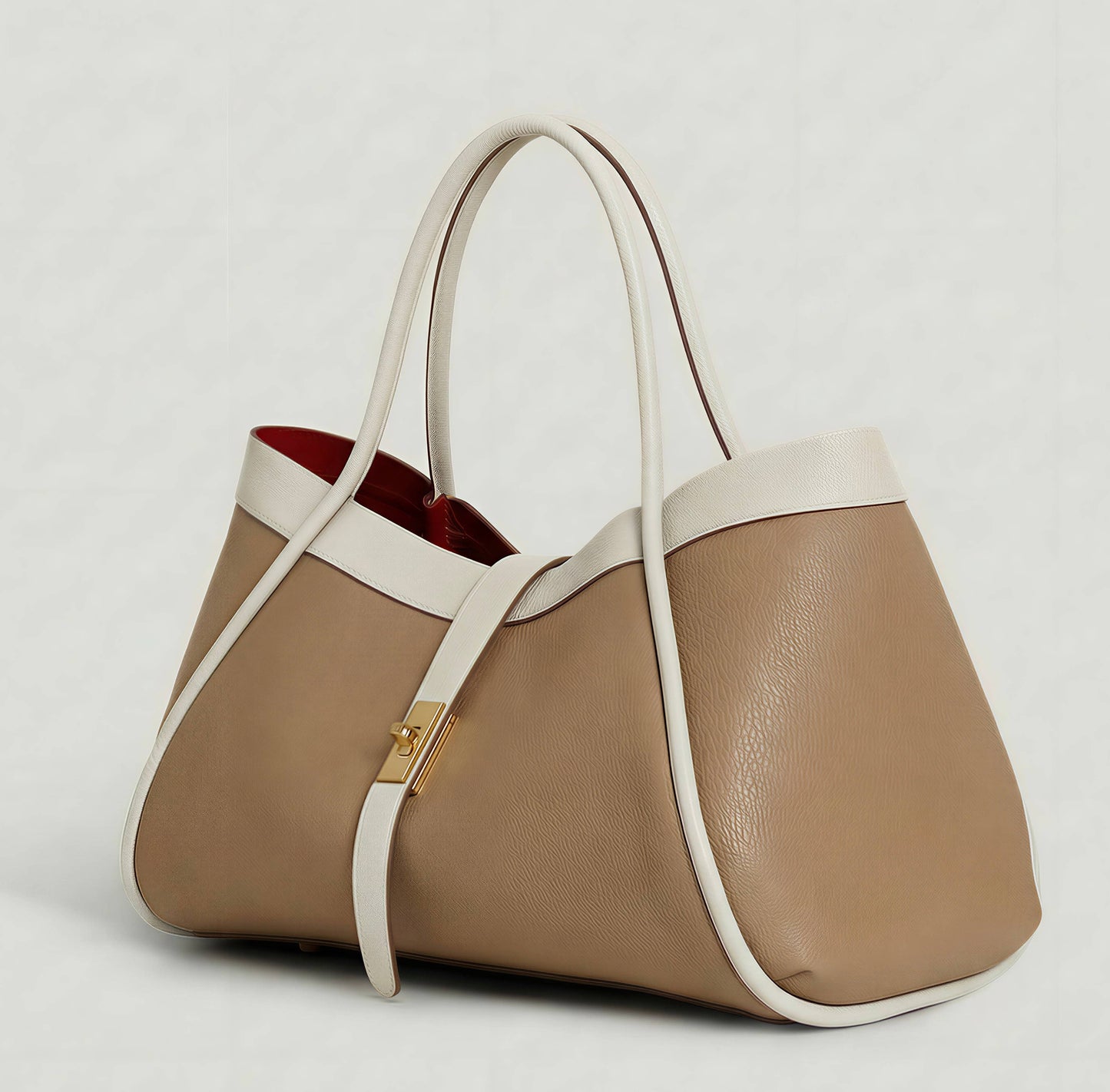 Sac en Cuir Véritable Fabriqué en Italie Élégant 45x25x20cm