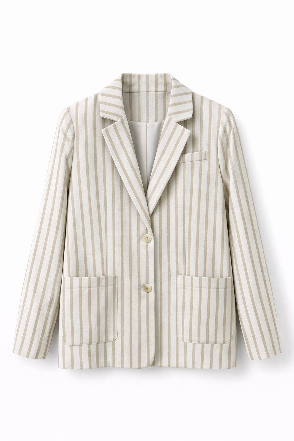 Blazer à la coupe droite : Beige