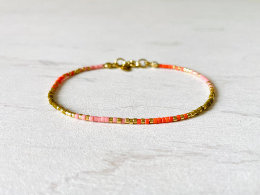 Bracelets acier inoxydable femme, bracelets perles N005