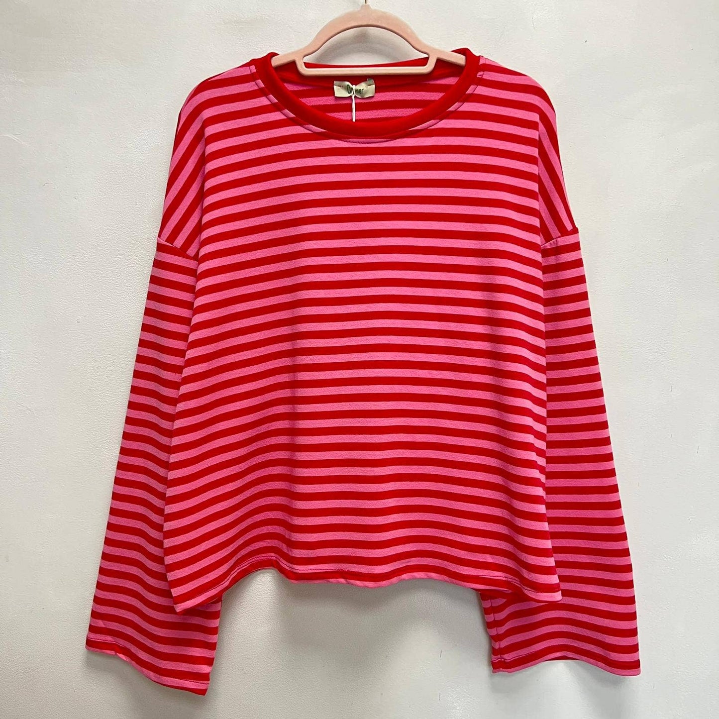 Top oversize ray: Rouge/rose