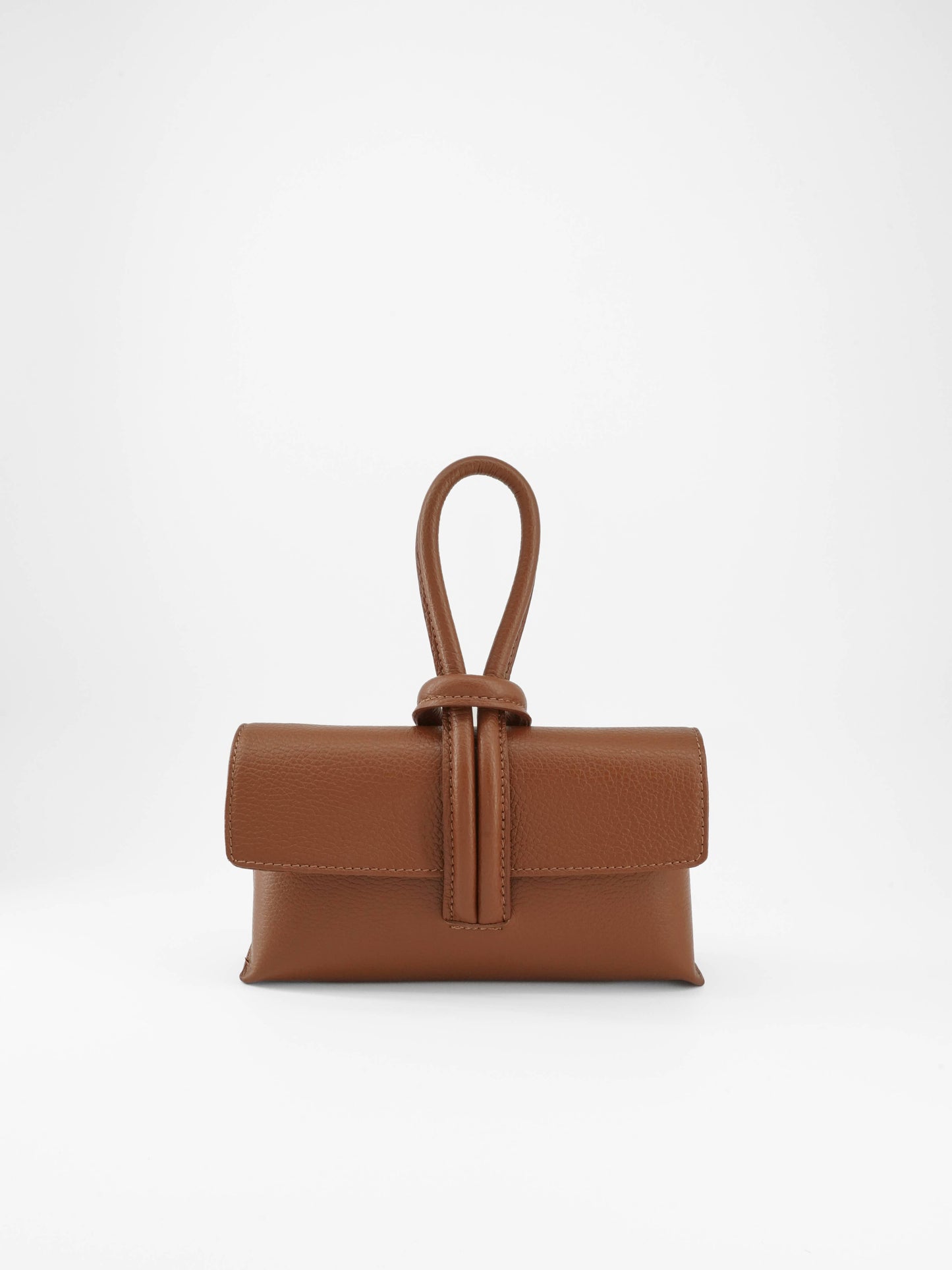 Sac à Main en Cuir Véritable Togo avec Bandoulière réglable: Orange