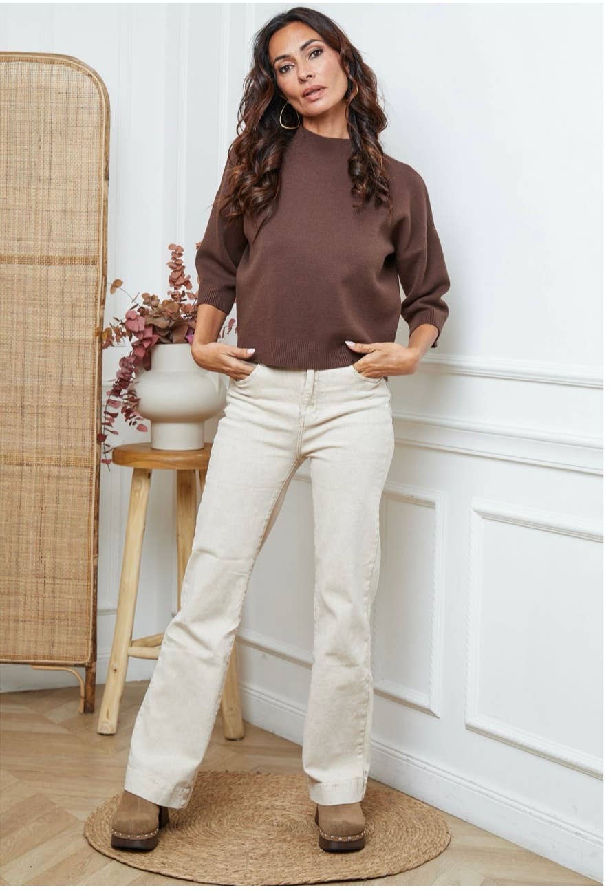 Pull en maille  Chocolat