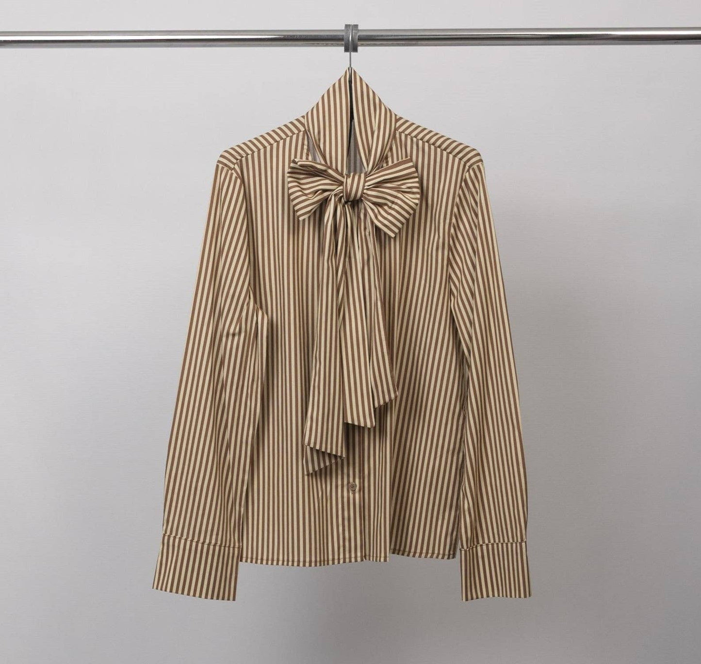 Chemise à rayures col lavallière – Bleu