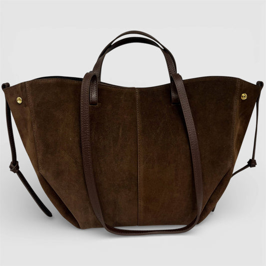 Sac en véritable cuir suédé, grande taille