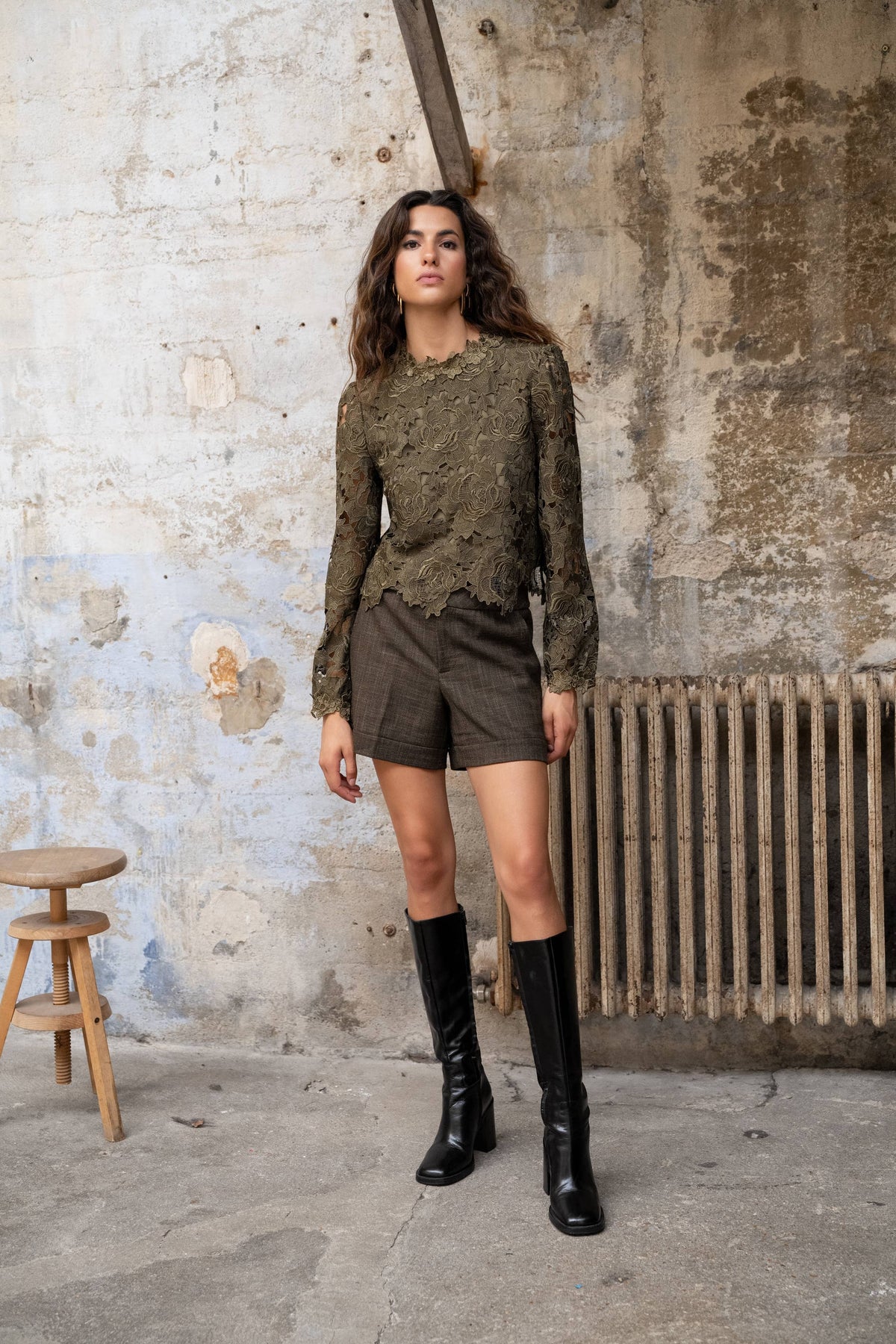 Short droit taille haute PC135
